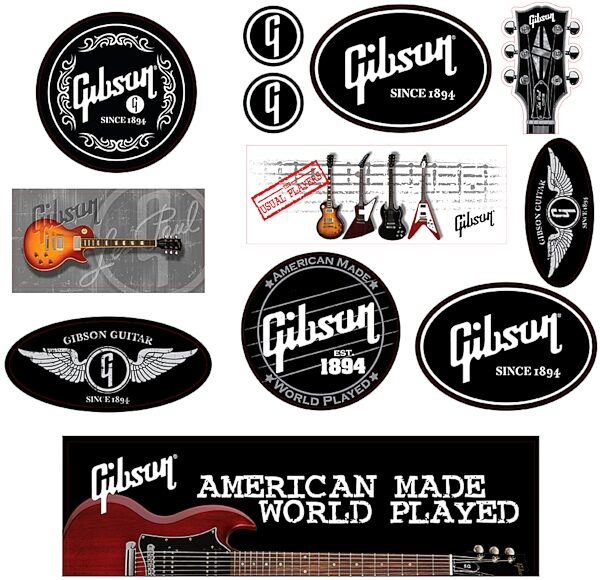 Gibson Branded Vinyl Stickers, Main