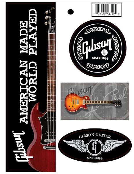 Gibson Branded Vinyl Stickers, Back