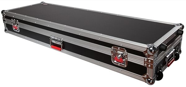 Gator G-TOUR V2 ATA Wood Keyboard Flight Cases with Wheels, GTOUR76V2 - Front