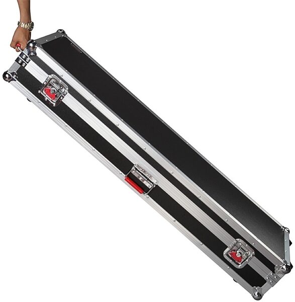 Gator G-TOUR V2 ATA Wood Keyboard Flight Cases with Wheels, GTOUR76V2 - In Use