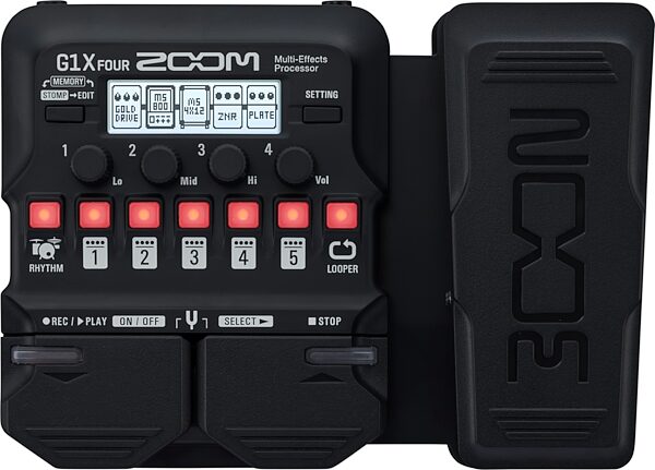 Zoom G1X FOUR Multi-Effects Guitar Pedal, New, Action Position Front