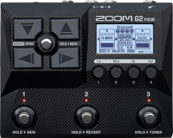 Zoom G2 FOUR Guitar Multi-Effects Processor Pedal, New, Action Position Back