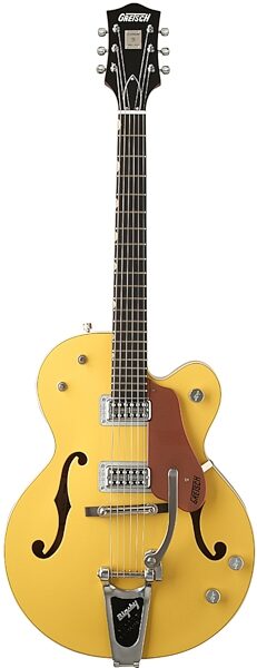 Gretsch G6118T-120 120th Anniversary Electric Guitar with Bigsby and TV Jones Pickups (with Case), Bamboo Yellow