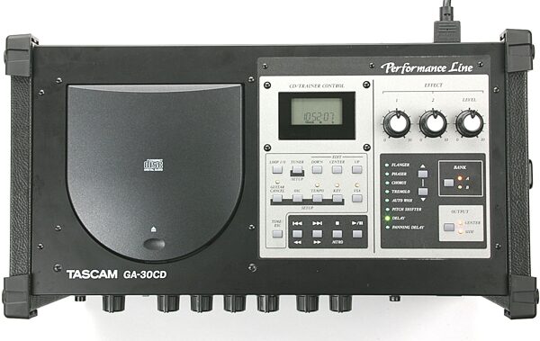 TASCAM GA30CD Guitar Combo Amplifier with CD Trainer (30 Watts, 1x6 in., 2x3 in.), Top Panel