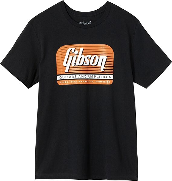 Gibson Guitars and Amplifiers T-Shirt, Black, Small, Action Position Back