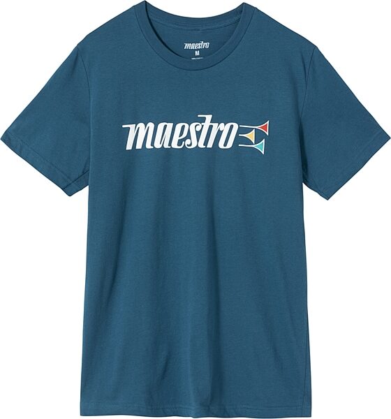 Maestro Trumpets T-Shirt, Teal, Small, Action Position Back