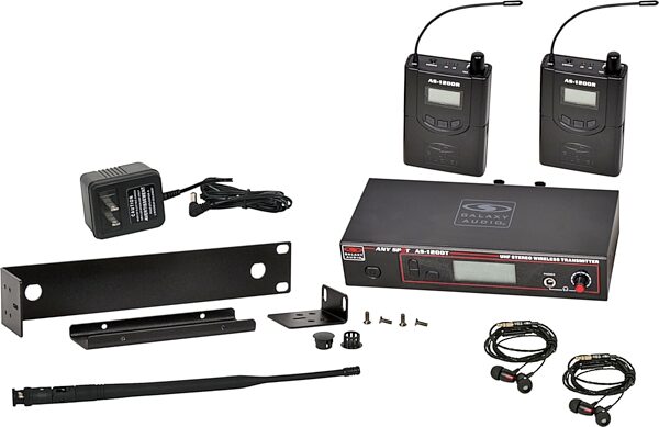 Galaxy Audio AS-1200 Any Spot Wireless In-Ear Monitor System with EB4 Earbuds, Action Position Back