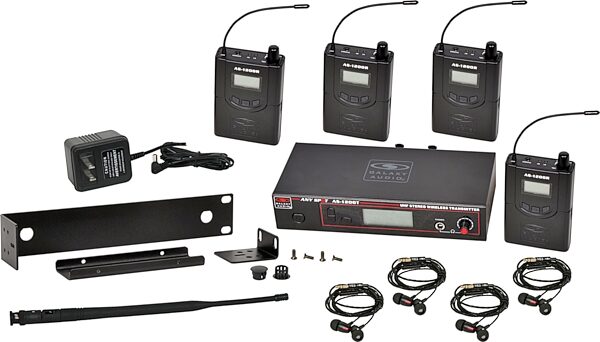 Galaxy AS-1200 Any Spot Wireless In-Ear Monitor System with EB4 Earbuds, Band D, Action Position Back