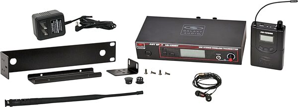 Galaxy Audio AS-1200 Any Spot Wireless In-Ear Monitor System with EB4 Earbuds, Action Position Back
