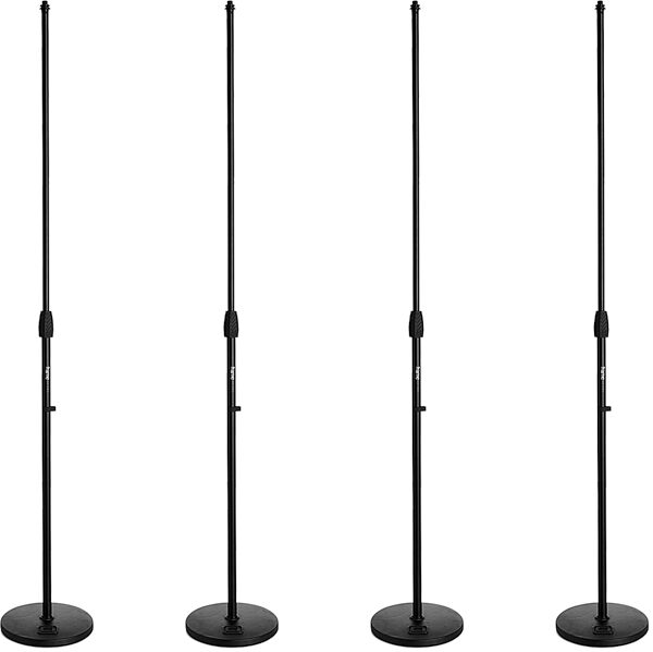 Gator Round Base Microphone Stand, 10 inch base, GFW-MIC-1000, 4-Pack, pack