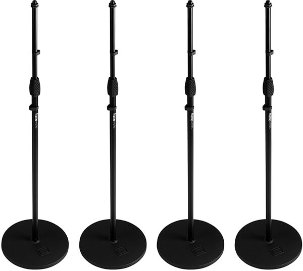 Gator Round Base Microphone Stand, 12 inch base, GFW-MIC-1200, 4-Pack, pack