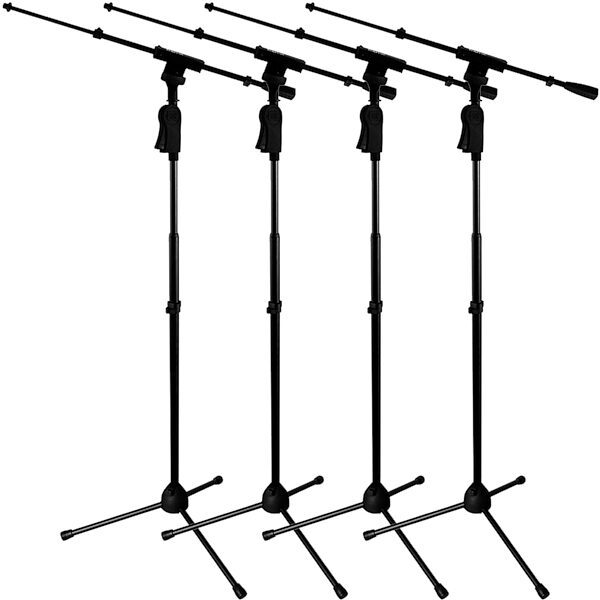Gator GFW-MIC-2120 Deluxe Tripod Boom Microphone Stand, 4-Pack, pack