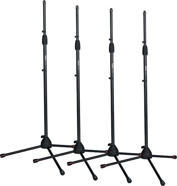 Gator Frameworks GFW-MIC-2000 Standard Tripod Microphone Stand, 4-Pack, Main 4-Pack