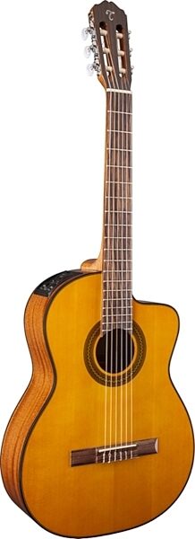 Takamine GC1CE Classical Acoustic-Electric Guitar, Angle