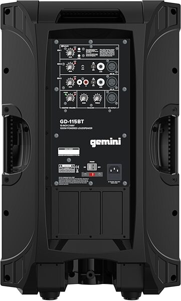 Gemini GD-115BT Powered Speaker with Bluetooth, Rear detail Back