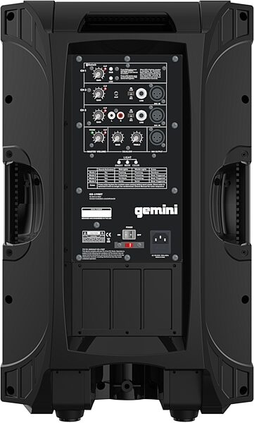 Gemini GD-L115BT Powered Speaker with Bluetooth, Rear detail Back