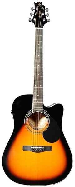 Greg Bennett GD-100-SCE Acoustic-Electric Guitar (with Gig Bag), Main