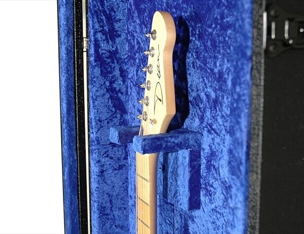 Grundorf GDV4616SV Tolex Guitar Display Case, New, Headstock