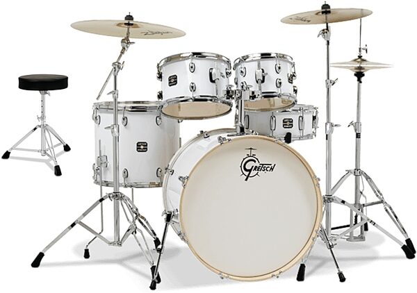 Gretsch GE4E825Z Energy Drum Set, 5-Piece (with Planet Z Cymbals), GRE GE4E825Z W PAK