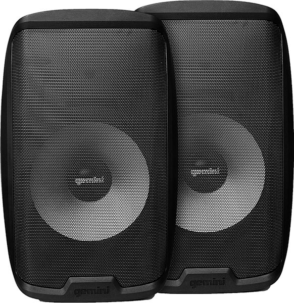 Gemini AS-2115BT-LT Powered Bluetooth Loudspeaker with Light Show, Pair, pack