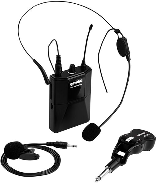 Gemini GMU-HSL100 UHF Wireless Headset and Lavalier Microphone System, New, view