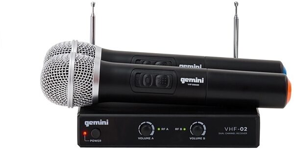 Gemini VHF-02 Dual Handheld Wireless Microphone System, Main