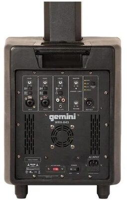 Gemini WRX-843 Powered Column Array PA Speaker System, Action Position Back