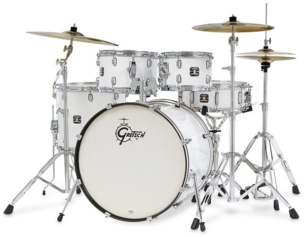Gretsch GEXE825P Energy Drum Set, 5-Piece, White