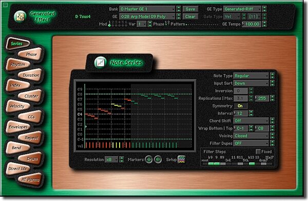 Korg KARMA 61-Key Music Workstation, Generated Effect Screenshot