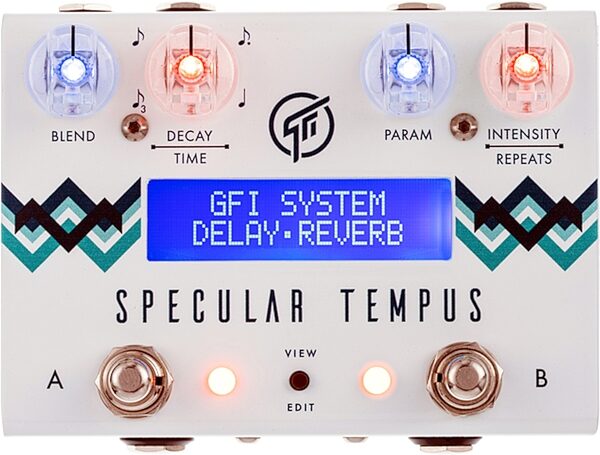 GFI Systems Specular Tempus Reverb and Delay Pedal, Action Position Back