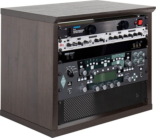 Gator Elite Series Studio Rack, Brown, 8U, Action Position Back