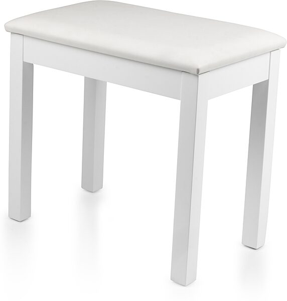 Gator Frameworks Wooden Piano Bench, White, Angle 1