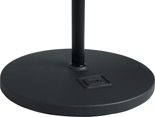 Gator Frameworks Deluxe Round Base Mic Stand, 12 inch Base, Action Position Back