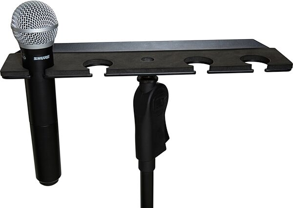 Gator GFW-MIC-4TRAY Multi-Microphone Holder Tray, New, Detail Side
