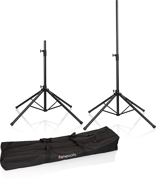 Gator GFW-SPK-4000SET Speaker Stands with Bag, Action Position Front