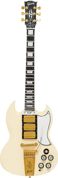 Gibson Axe Heaven Mini Replica Guitars, &#039;64 SG Custom White, Open Box (Like New), Action Position Front