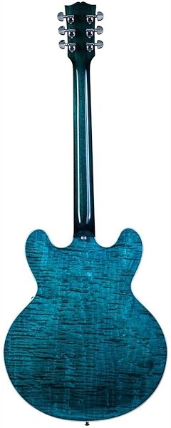 Gibson Memphis LE ES335 AAA Figured Maple Electric Guitar (with Case), Turquoise Gloss, Alt