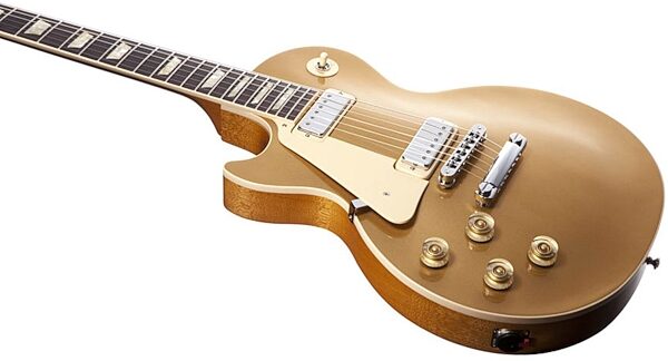 Gibson Limited Edition Left-Handed Les Paul Deluxe Gold Top Electric Guitar with Case, Closeup