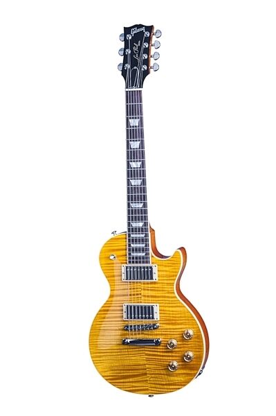 Gibson Limited Edition Les Paul Standard Electric Guitar, 7-String (with Case), Transparent Amber