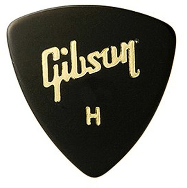 Gibson Wedge Picks, Black, Heavy, 72-Pack, Action Position Back