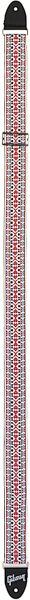 Gibson "The Retro" Handmade Guitar Strap, Red, Action Position Back