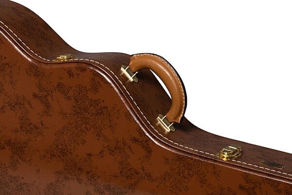 Gibson Lifton Historic Hard Case for J-185 Guitar, Brown and Pink, Action Position Back