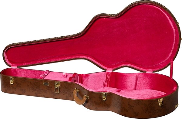 Gibson Lifton Historic Hard Case for J-185 Guitar, Brown and Pink, Action Position Back