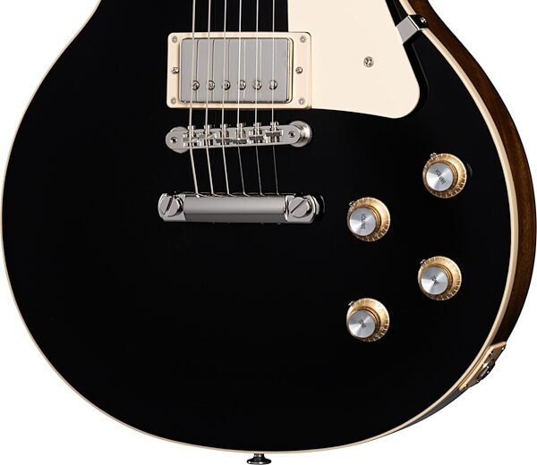 Gibson Les Paul Standard 60s Custom Color Electric Guitar, Figured Top (with Case), Ebony, Blemished, Action Position Back