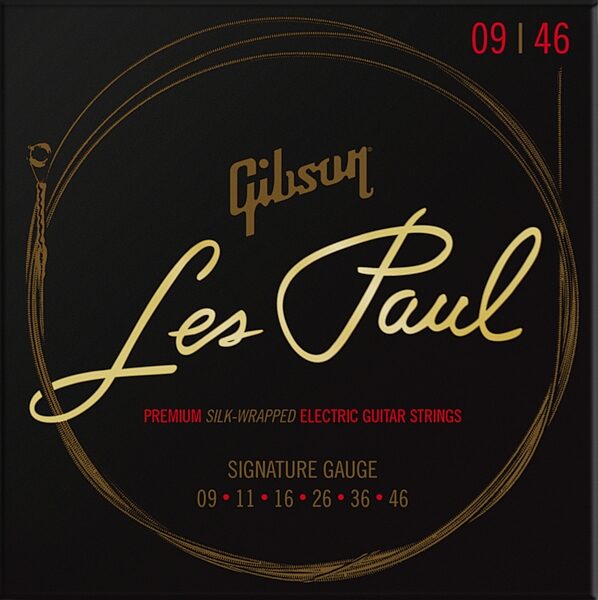 Gibson Les Paul Premium Electric Guitar Strings, 9-46, Signature Gauge, Action Position Back