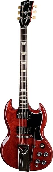 Gibson SG Standard '61 Sideways Vibrola Electric Guitar (with Case), Vintage Cherry, Open Box (Good), Action Position Back