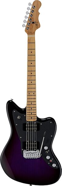 G&L CLF Research Doheny V12 Electric Guitar, Purple Burst, Action Position Front