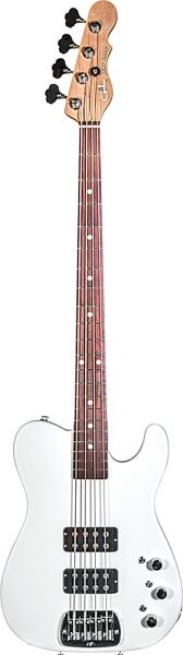 G&L Fullerton Deluxe ASAT Z-3 Electric Bass, Alpine White Frost, Action Position Back