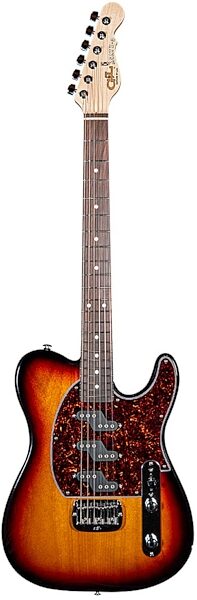 G&L Fullerton Deluxe ASAT Z-3 Electric Guitar, 3-Tone Sunburst, Action Position Back