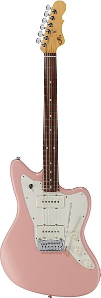 G&L Fullerton Deluxe Doheny Electric Guitar (with Gig Bag), Shell Pink, Action Position Front
